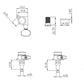 Allparts Top Lock mid sized  in line locking tuner line drawing