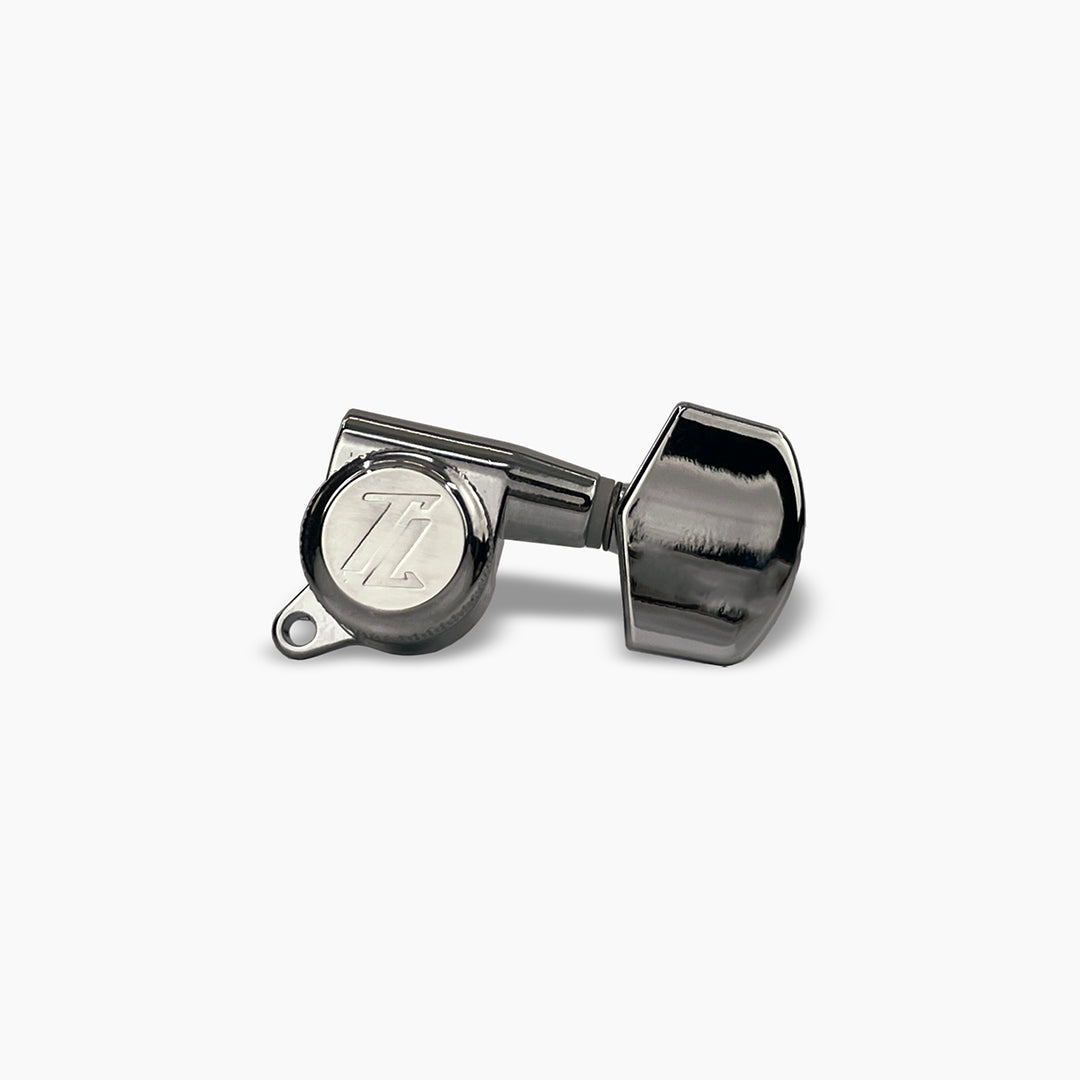 Allparts Top Lock locking tuner single front view chrome