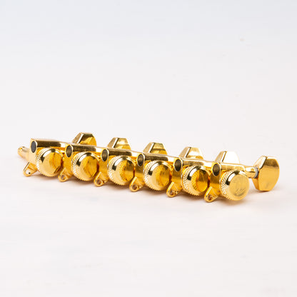 Allparts Top Lock Modern 6-in-line Mini Locking Tuning Keys - Gold