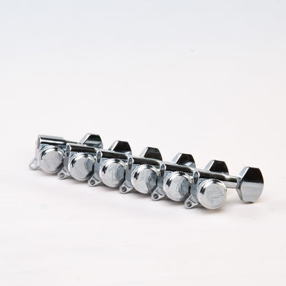 Allparts Top Lock Modern 6-in-line Mini Locking Tuning Keys - Chrome