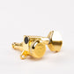 Allparts Top Lock Mini Modern Style Locking Tuners - Gold - Close up of Thumb Wheel