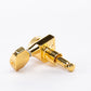Allparts Top Lock Mini Modern Style Locking Tuners - Gold - Close Up of Peg
