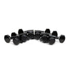 Allparts Top Lock Modern 3x3 Mini Locking Tuning Keys with Screw-In Bushings and Metal Hex Buttons - (set of 6) - Black