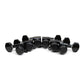 Allparts Top Lock Mini Modern Style Locking Tuners - Black- Set