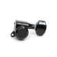 Allparts Top Lock Mini Modern Style Locking Tuners - Black - Close up of Thumb Wheel