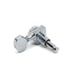 Allparts Top Lock Mini Modern Style Locking Tuners - Chrome- Close Up of Peg