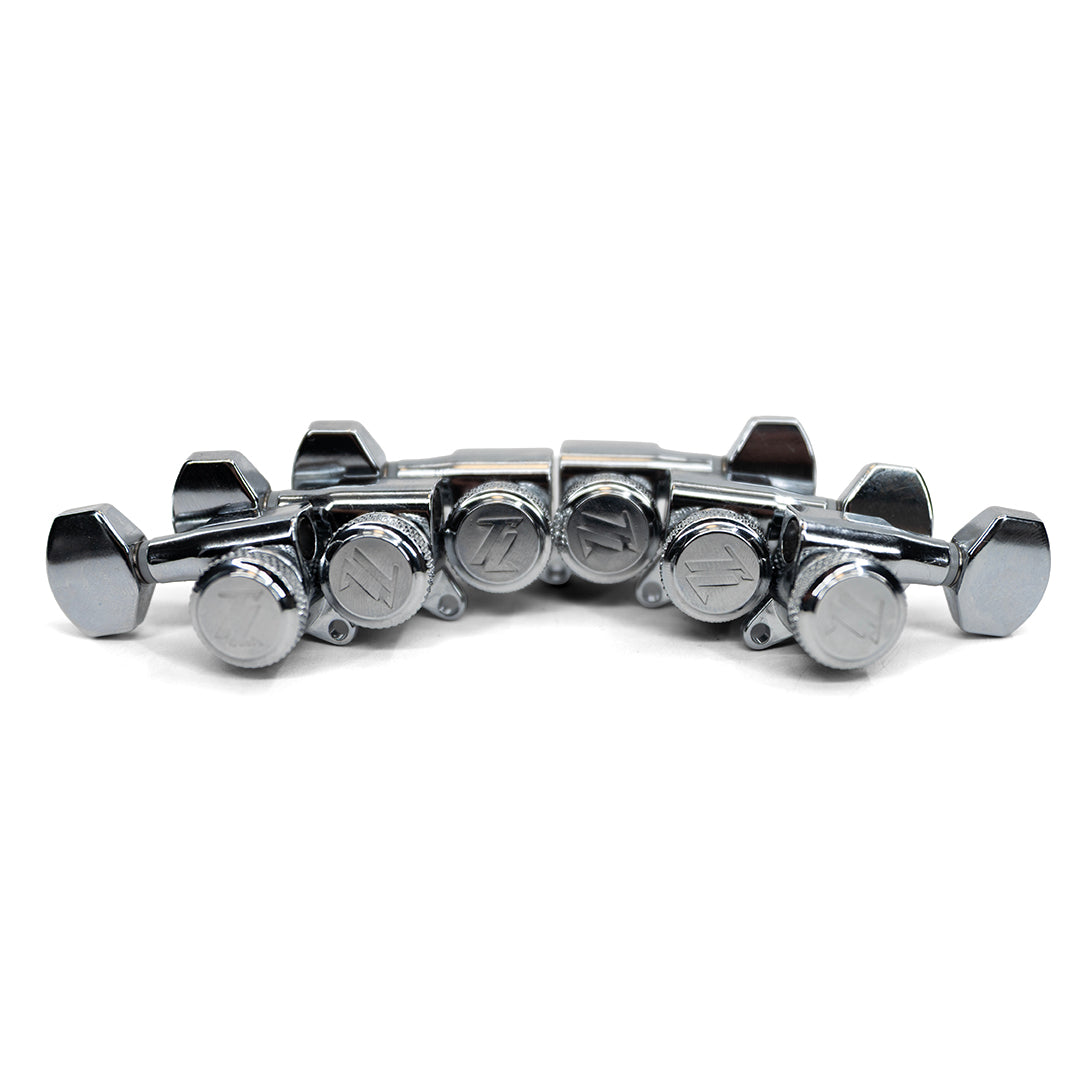 Allparts Top Lock Mini Modern Style Locking Tuners - Chrome- Set
