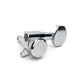Allparts Top Lock Mini Modern Style Locking Tuners - Chrome- Close up of Thumb Wheel