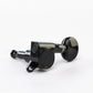 Allparts Top Tier 6 in-line single key front angled view black