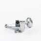 Allparts Top Tier  6 in-line single key front angled view chrome
