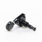Allparts Top Tier Modern mini keys 6 in line single key back view black