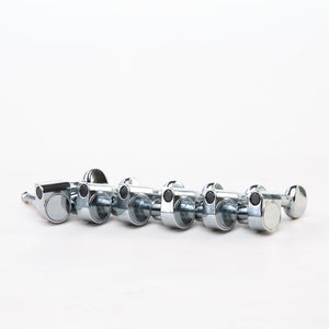 Allparts Top Tier Modern mini keys 6 in line set view chrome