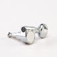 Allparts Top Tier Modern mini keys 6 in line single key front view chrome
