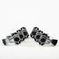 Allparts Top Tier vin mod 3x3 keys w/ keystone button set view chrome