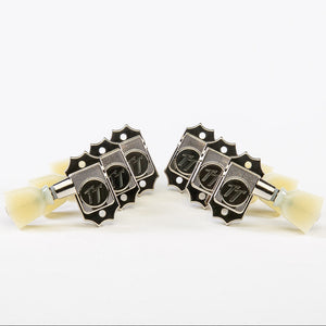 Allparts Top Tier vin mod 3x3 keys w/ cream plastic keystone button nickel