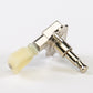 Allparts Top Tier vin mod 3x3 keys w/ cream plastic keystone button single back view nickel