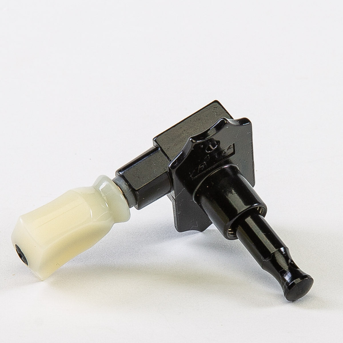 Allparts Top Tier vin mod 3x3 keys w/ cream plastic keystone button single back view black