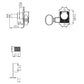 Allparts Top Tier vin mod 3x3 keys w/ white plastic oval buttons line drawing