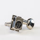 Allparts Top Tier 6 in-line keys w/ oval button single front view nickel
