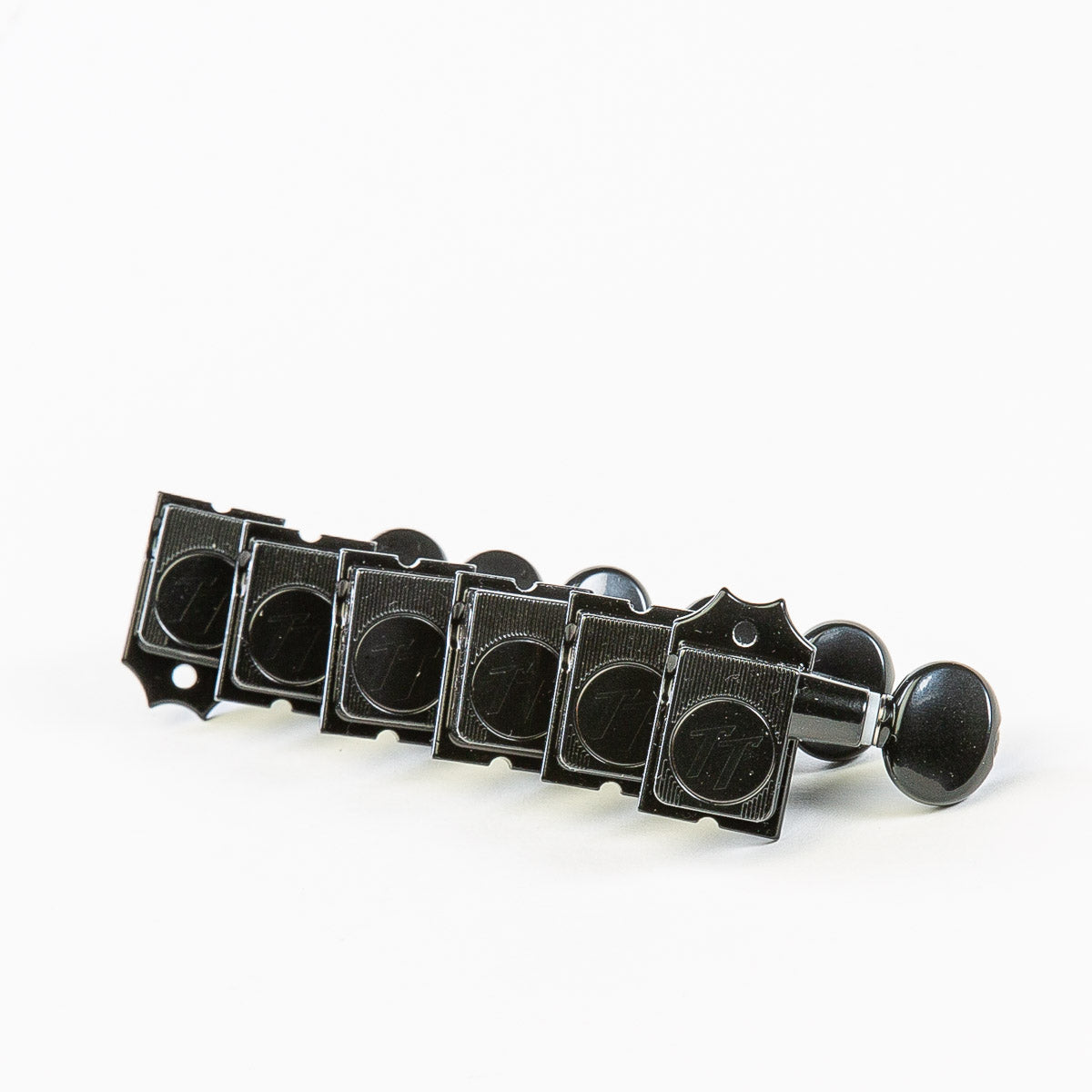 Allparts Top Tier 6 in-line keys w/ oval button set view black