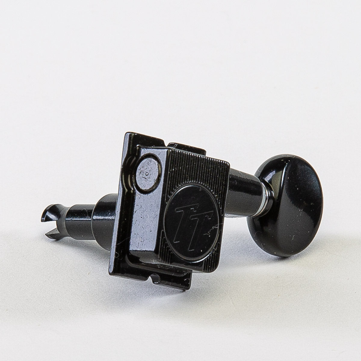 Allparts Top Tier 6 in-line keys w/ oval button single front view black