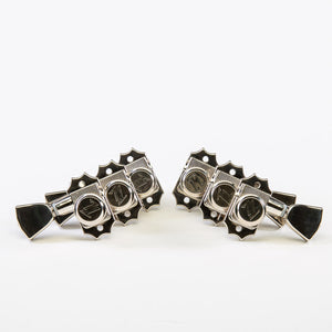 Allparts Top Lock 3x3 locking keys with keystone button set nickel 