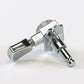 Allparts Top Lock 3x3 locking keys with keystone button single back view chrome
