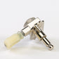Allparts Top Tier 3x3 locking keys with cream plastic keystone button single back view nickel