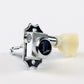 Allparts Top Tier 3x3 locking keys with cream plastic keystone button single chrome
