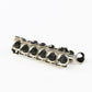 Allparts Top Lock 6 in-line staggered post locking keys w/ oval button set view nickel