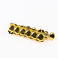 Allparts Top Lock 6 in-line staggered post locking keys w/ oval button set view gold