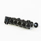 Allparts Top Lock 6 in-line staggered post locking keys w/ oval button set view black