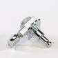 Allparts Top Lock 6 in-line staggered post locking keys w/ oval button single back view chrome