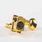 Allparts Top Tier 6 in-line staggered post keys w/ oval button single front view gold