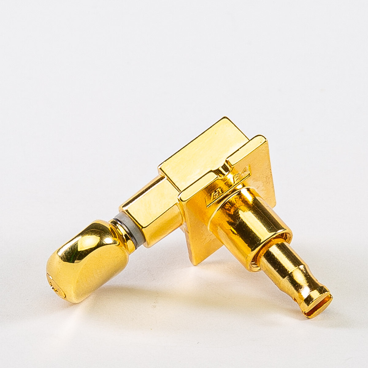 Allparts Top Tier 6 in-line staggered post keys w/ oval button single back view gold