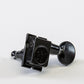 Allparts Top Tier 6 in-line staggered post keys w/ oval button single front view black