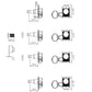 Allparts Top Tier 6 in-line staggered post keys w/ oval button line drawing