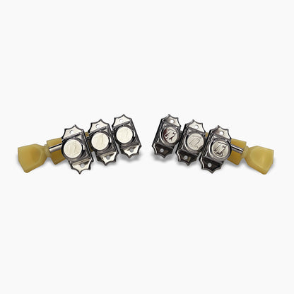 Allparts Top Lock vintage 3x3 locking set view nickel