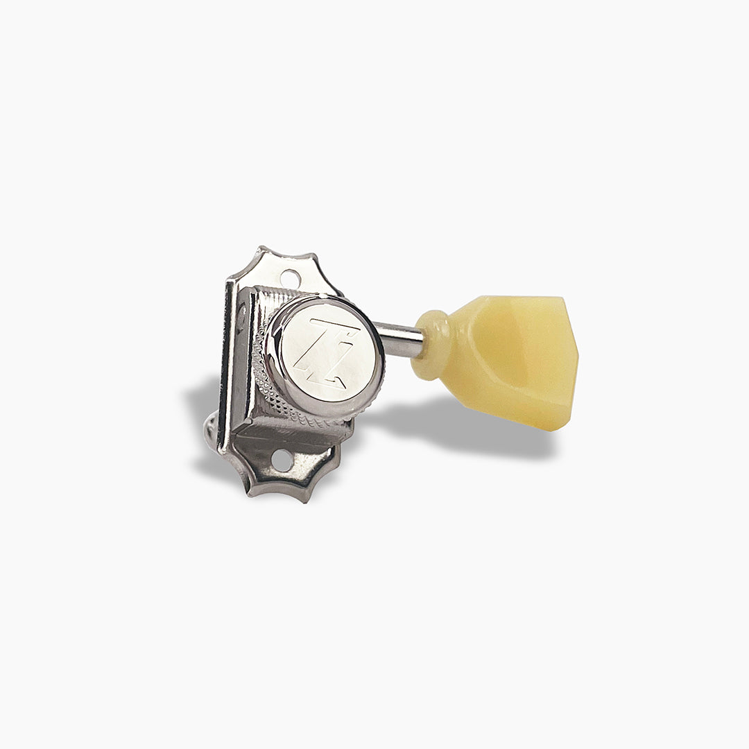 Allparts Top Lock vintage locking 3x3 single front view nickel