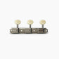 Allparts Top Tier vintage 3x3 strip tuner single front view nickel