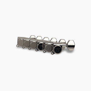 Allparts Top Tier midsize 6 in line tuner set view nickel