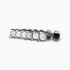 Allparts Top Tier Modern 6-in-line Mid-Size Tuning Keys with Screw-In Bushings, Staggered Posts and Metal Hex Buttons - (set of 6) - Chrome