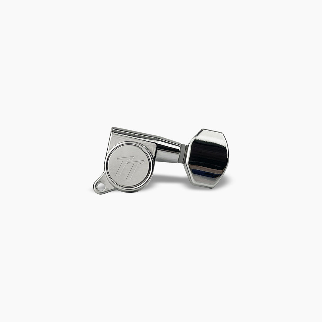Allparts Top Tier modern 6IL single front view  chrome