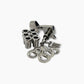 Allparts Top Tier single key back and hardware view nickel