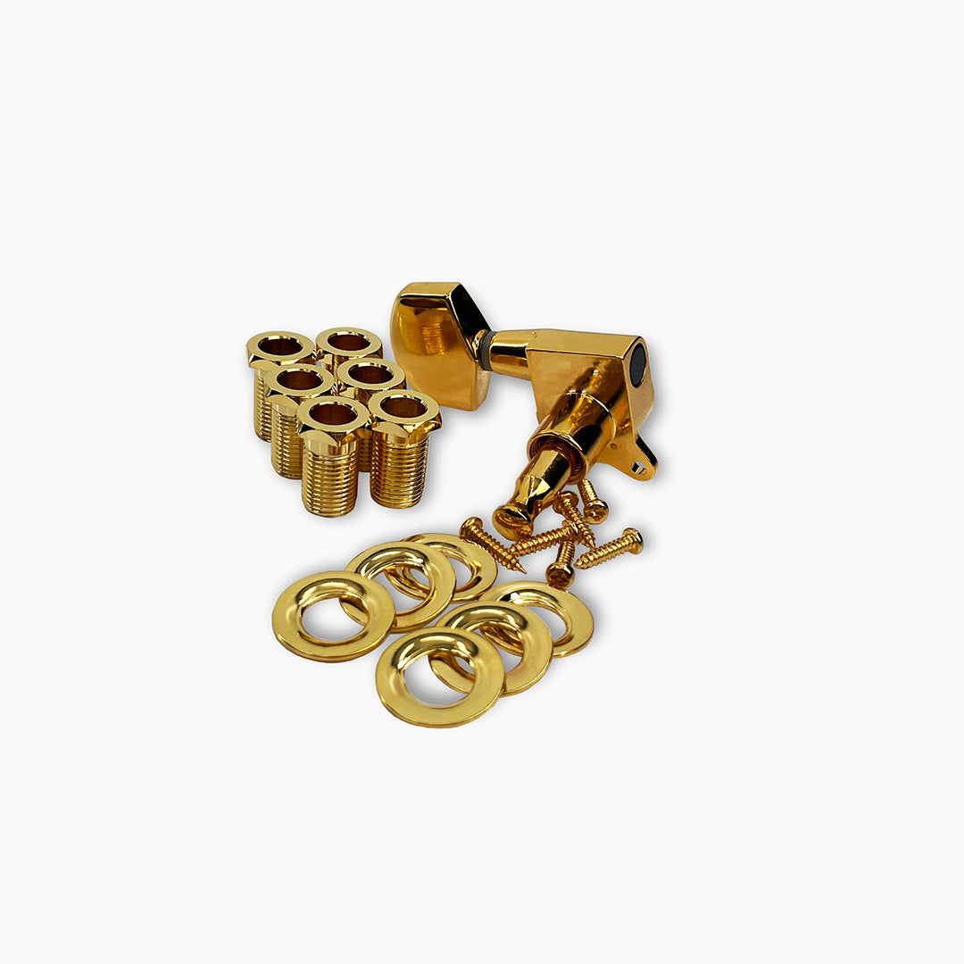 Allparts Top Tier single key back and hardware view gold