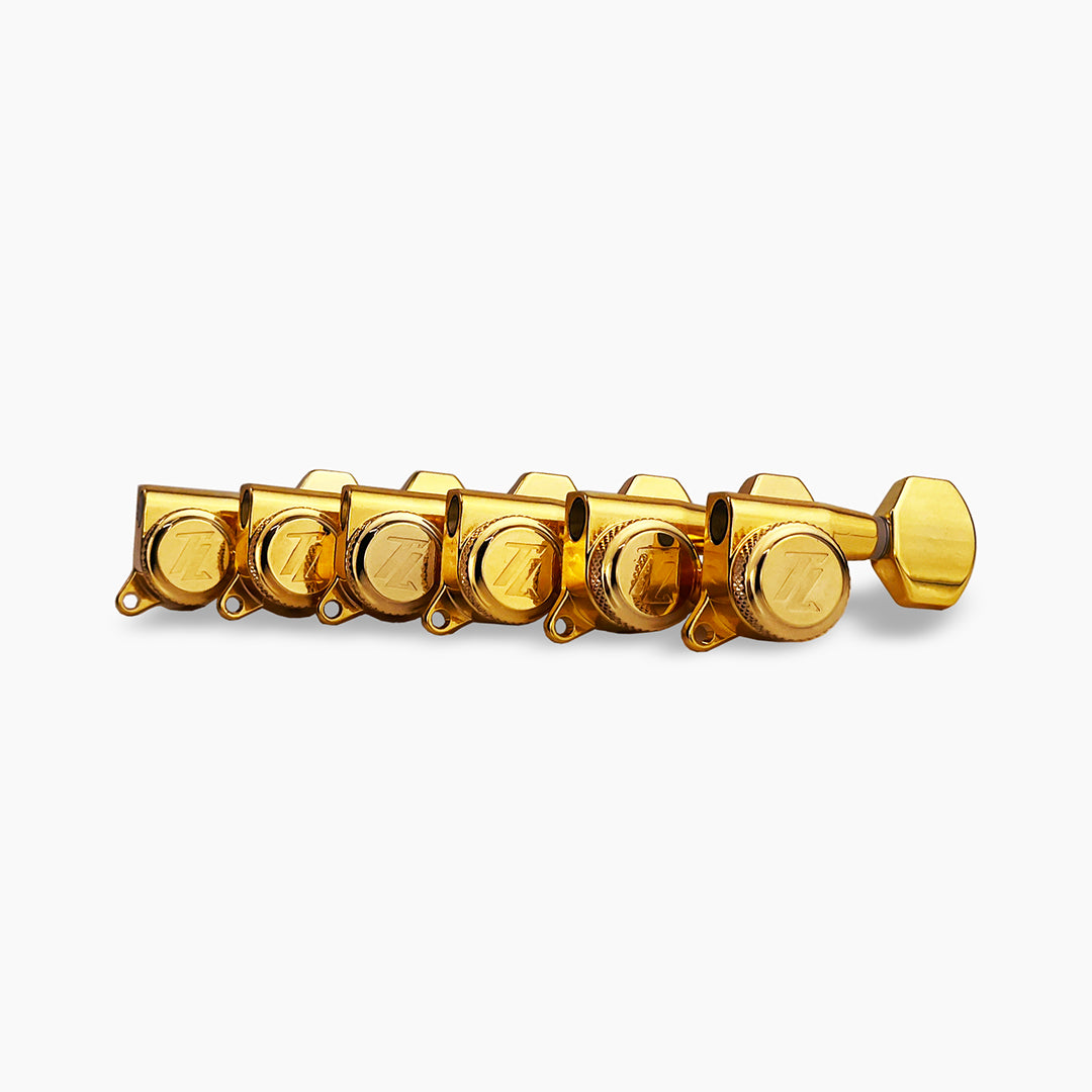 Allparts Top Lock locking tuner set view gold