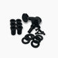Allparts Top Lock locking tuner back and hardware view black