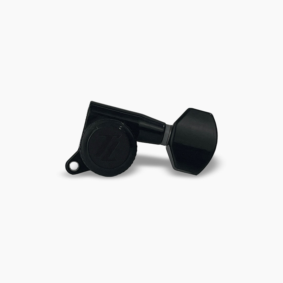 Allparts Top Lock locking tuner single front view black