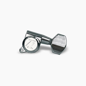 Allparts Top Lock locking tuner single front view chrome