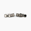 Allparts Top Lock Modern 3x3 Mid-Size Locking Tuning Keys with Screw-In Bushings and Metal Hex Buttons - (set of 6) - Nickel